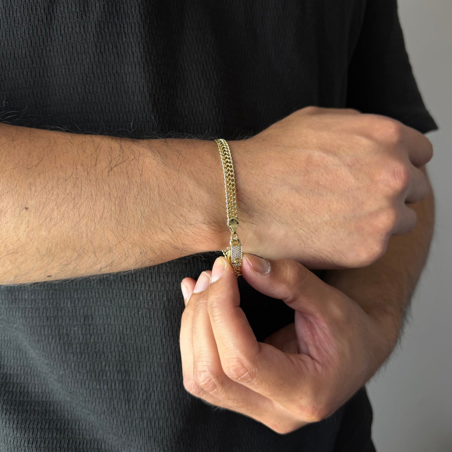 Pulsera Tejido Chino Oro – 6 mm