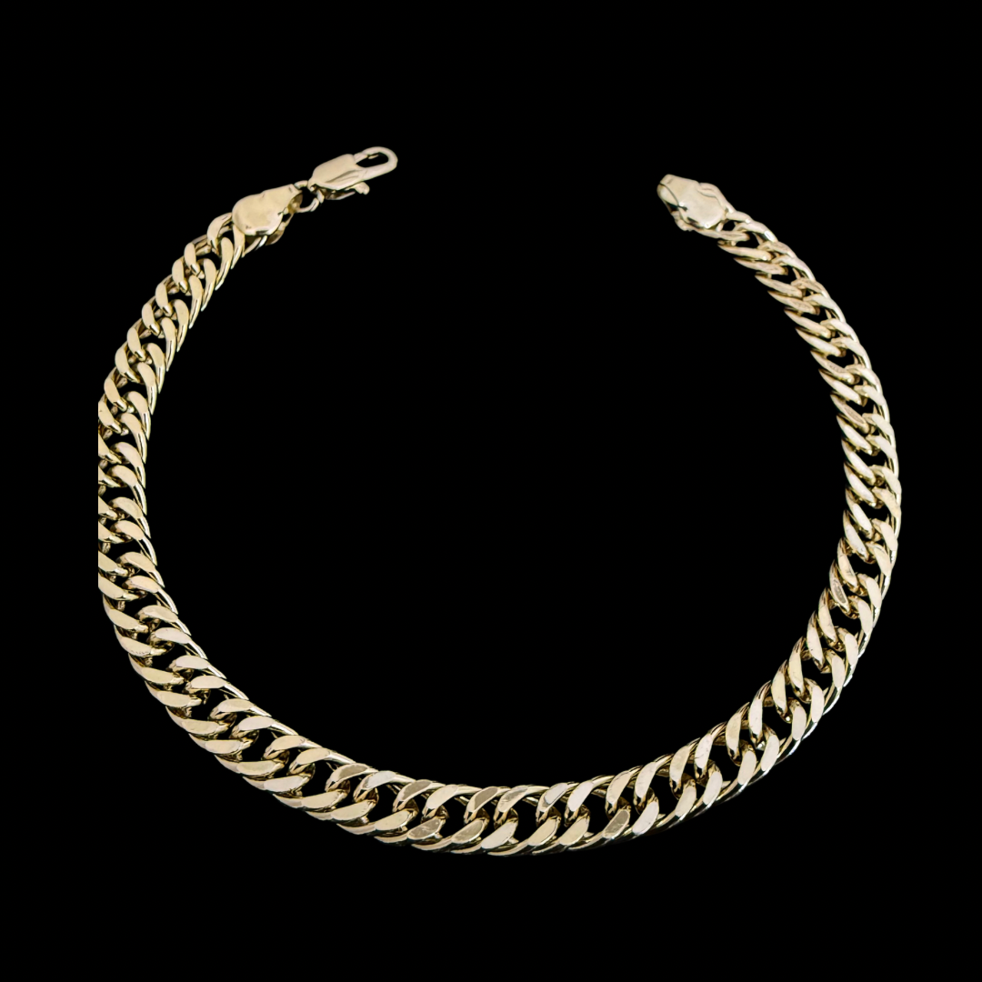 Pulsera Triple Grumet Oro – 6 mm
