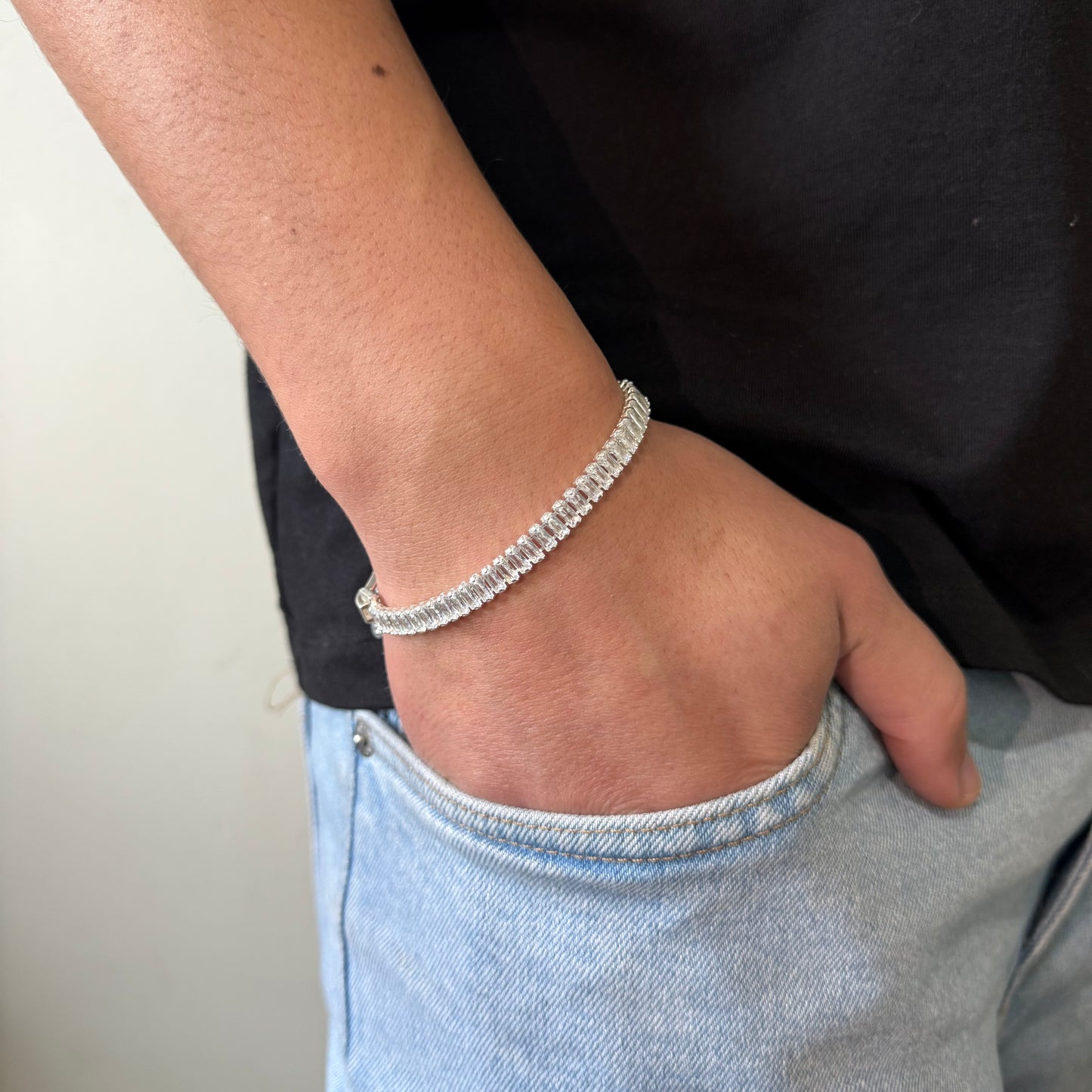 Pulsera Tennis Rectangular 6mm