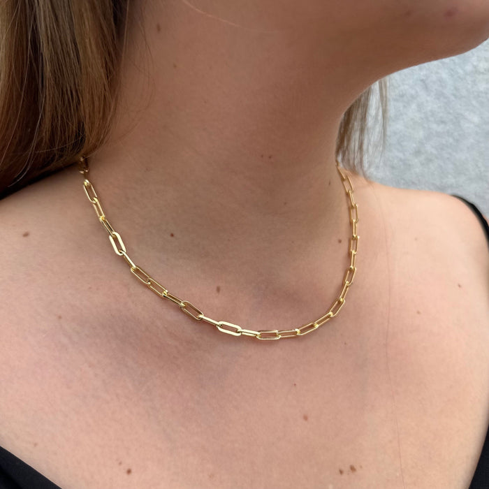 Cadena Eslabón Limada Oro – 5 mm