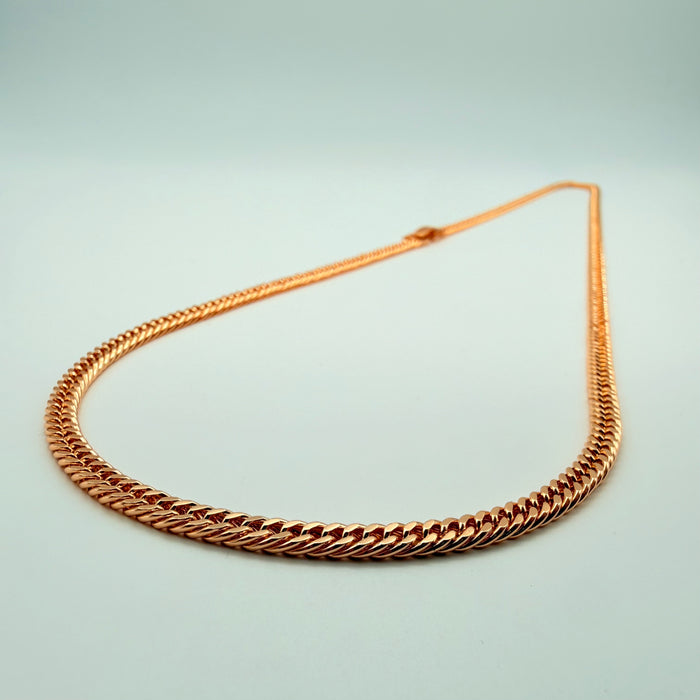 Cadena Cubana Oro Rosa – 4mm