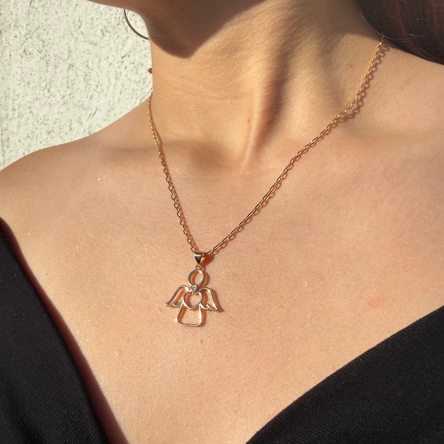 Cadena Ángel de Luz - Oro Rosa
