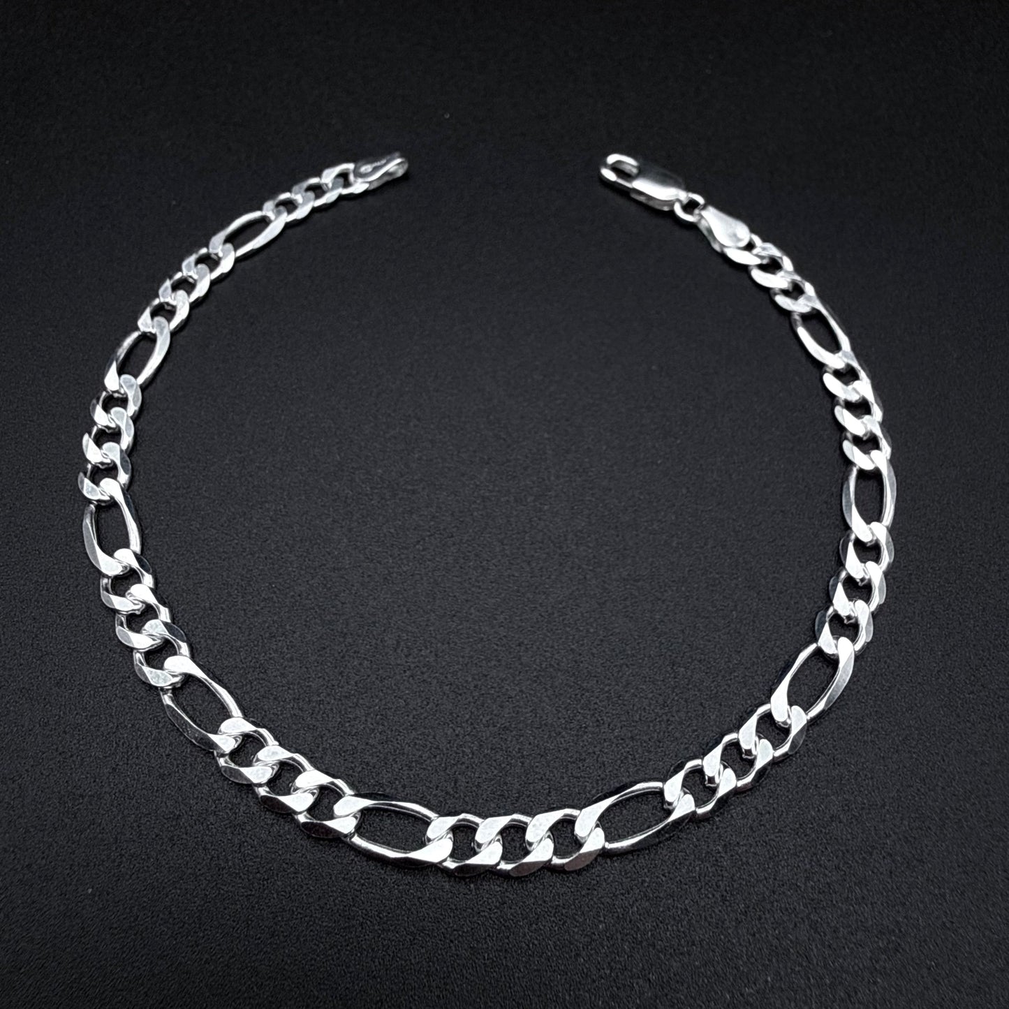 Pulsera Fígaro 5mm - Plata 925 Italy