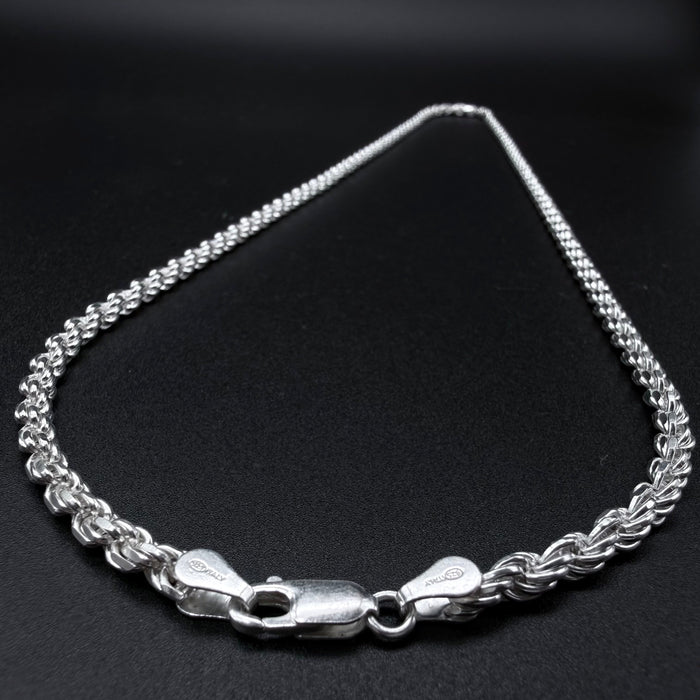 Cadena Turbillon 4mm - Plata 925 Italy