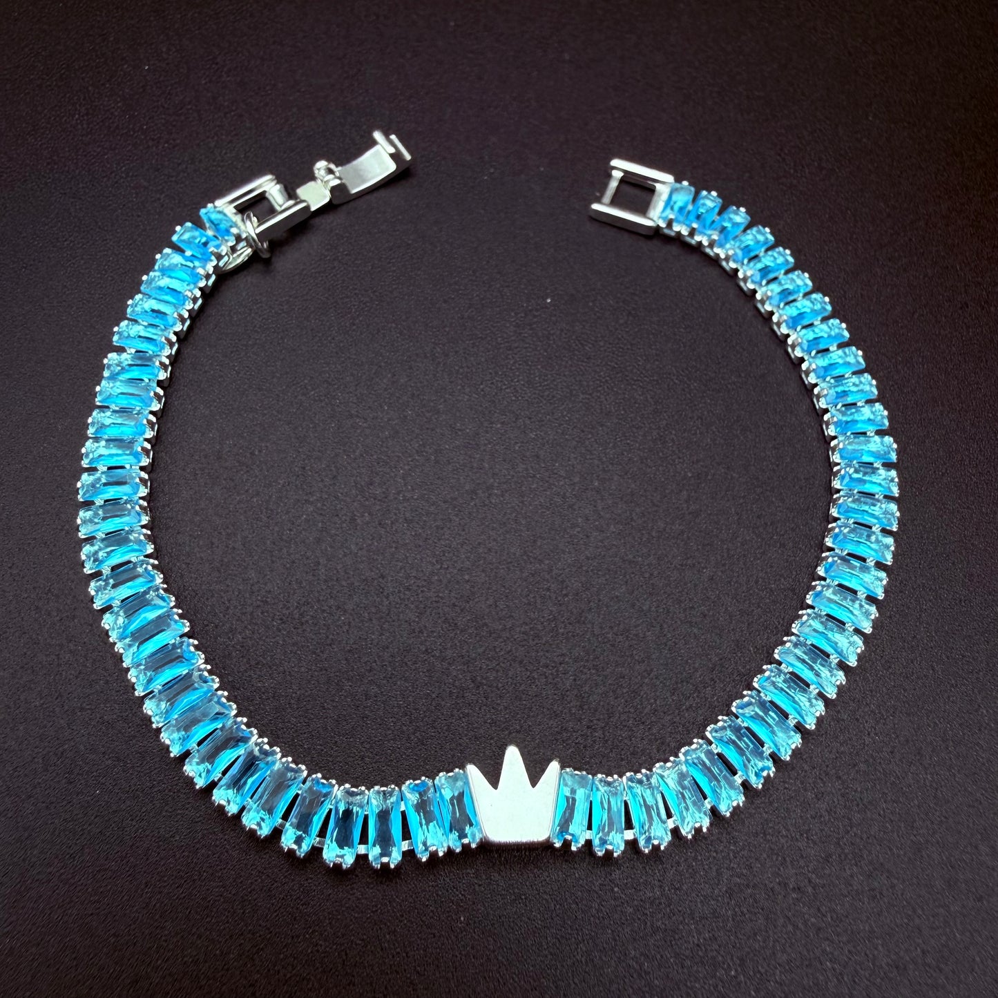 Pulsera Tennis Corona Celeste 6mm