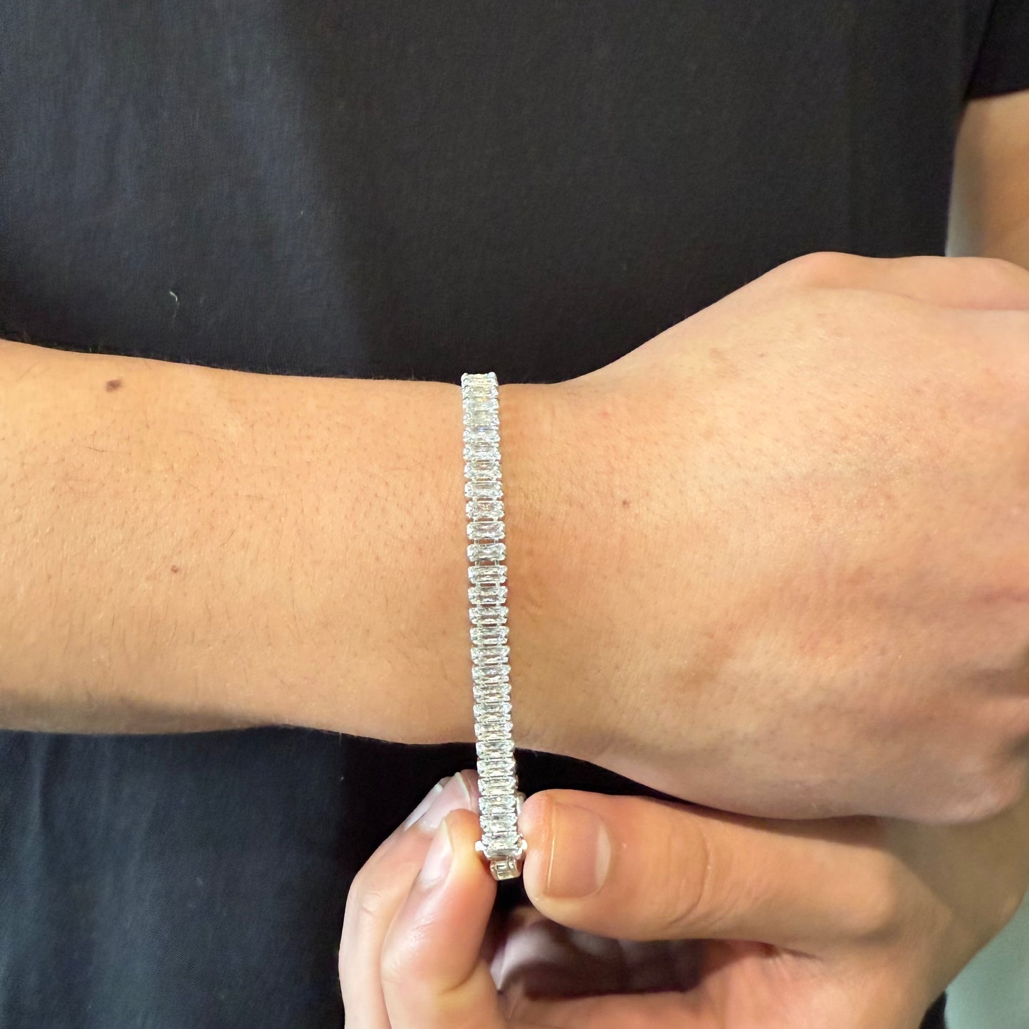 Pulsera Tennis Rectangular 6mm