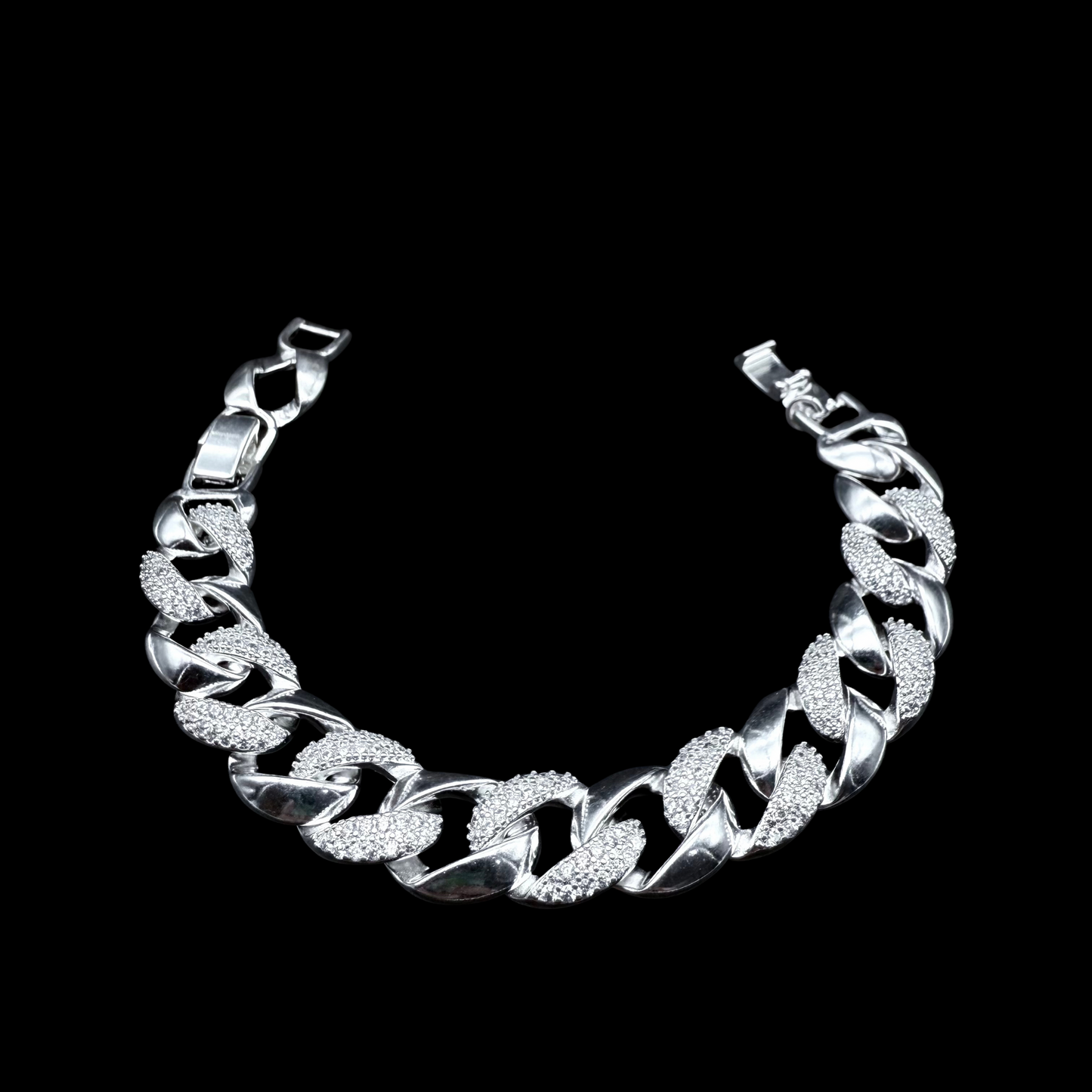 Pulsera Cubana con circones 13mm
