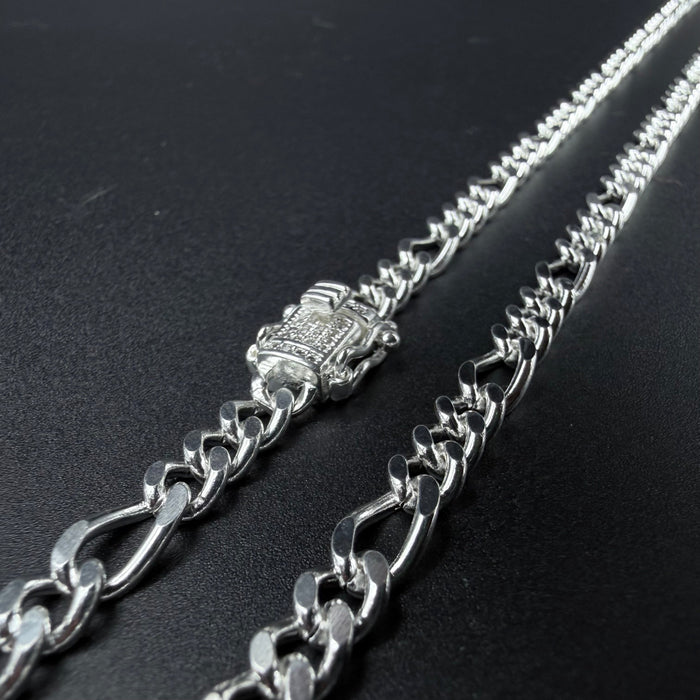 Cadena Fígaro Plata 925 - 5mm broche cajón – Silver Ice 02