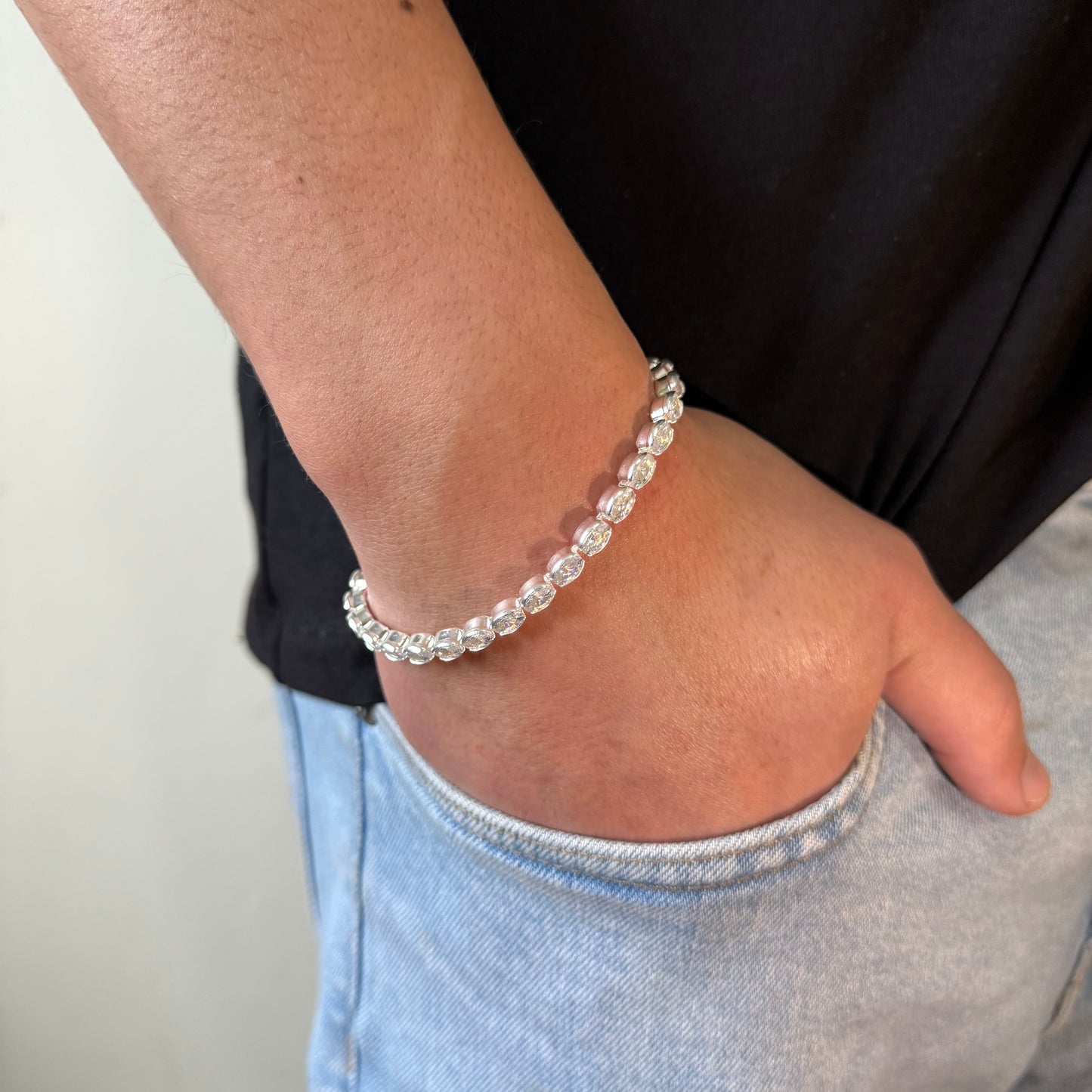 Pulsera Tennis Ovalada 4mm