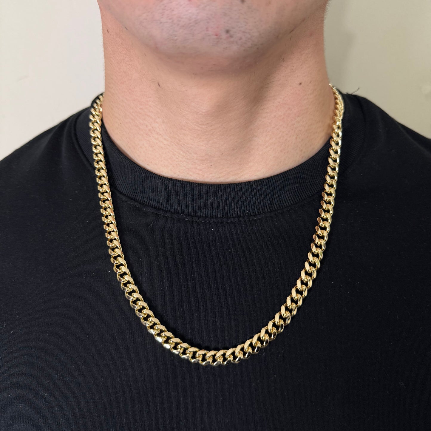 Cadena Cubana Oro Goldfilled – 8 mm – Silver Ice 04
