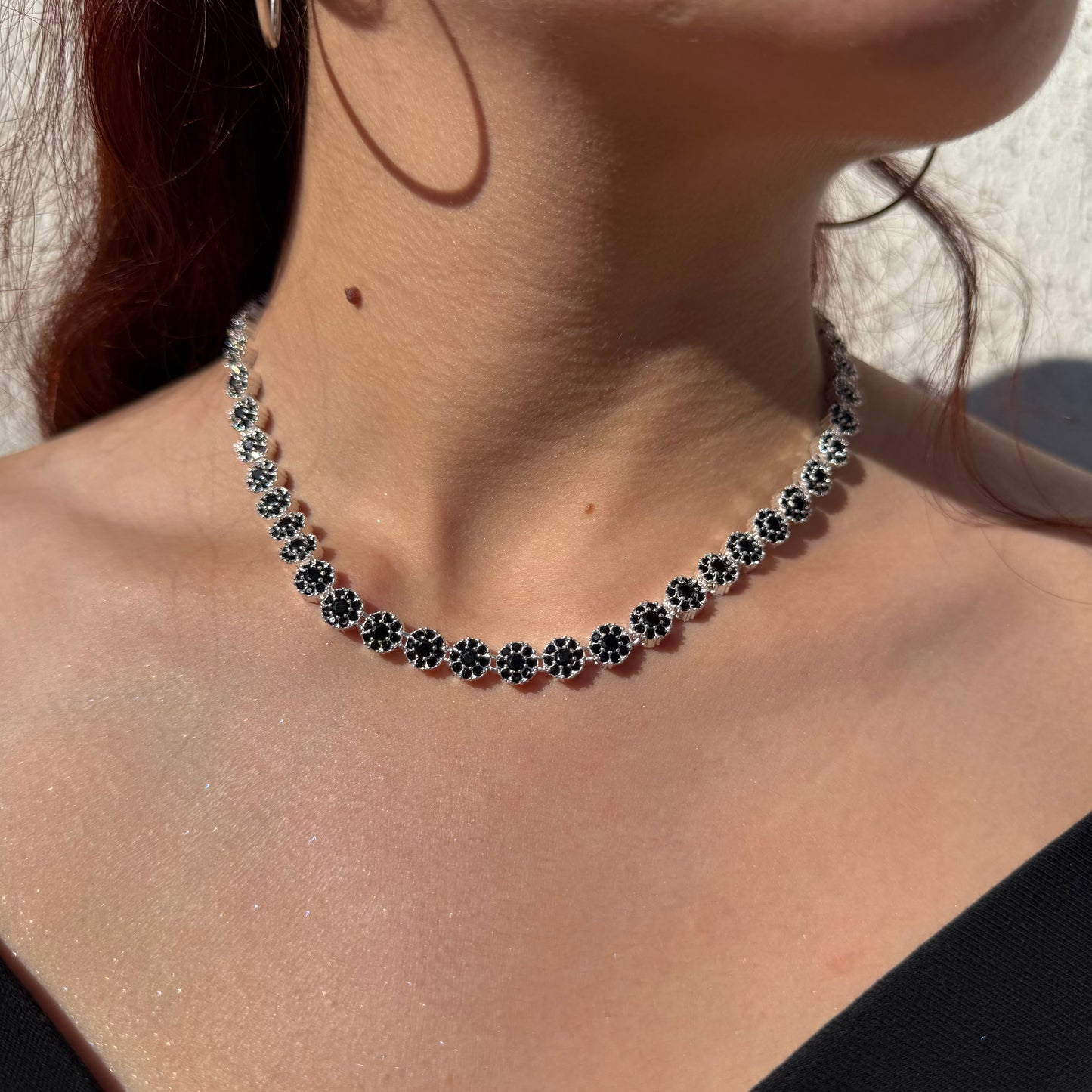 Collar Glam circones negros