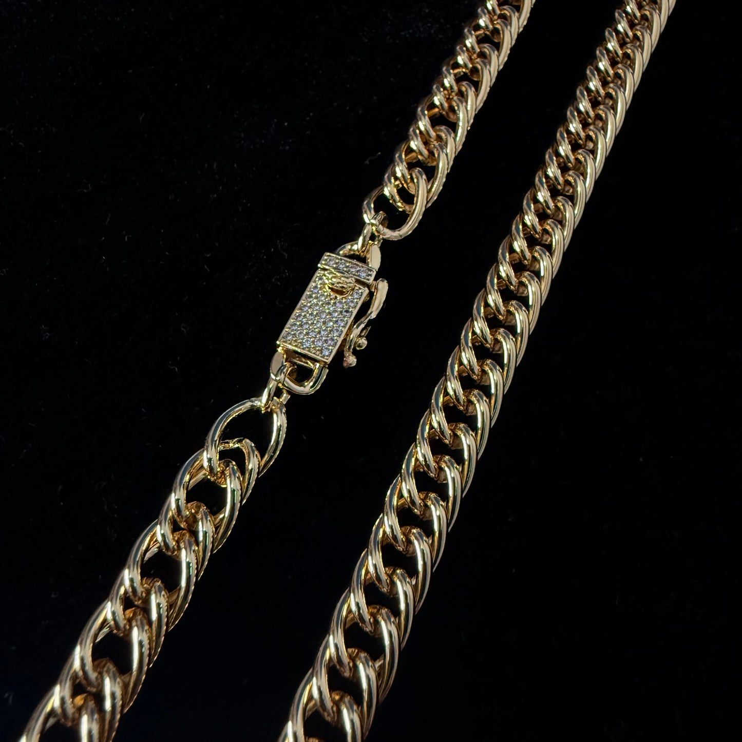 Cadena Doble Cubana Oro – 62 cm x 7 mm