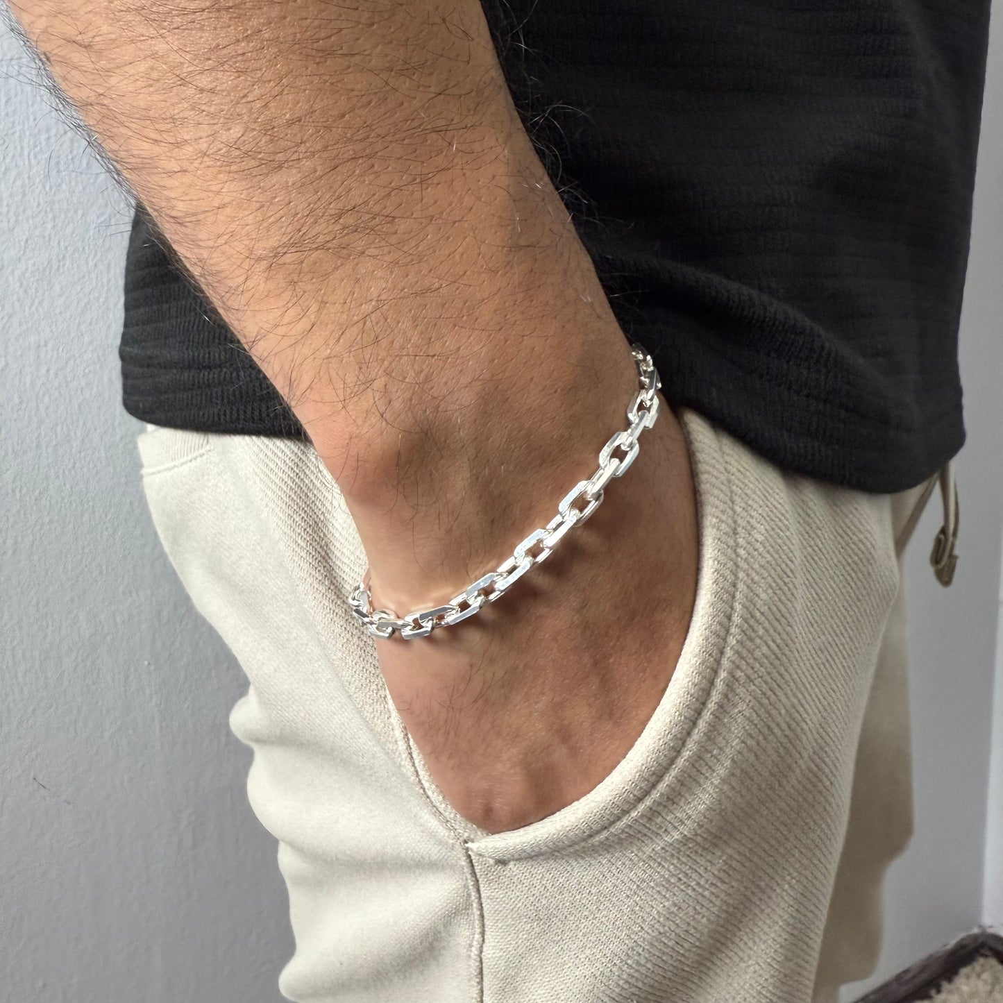 Pulsera Rolo Limada 6mm