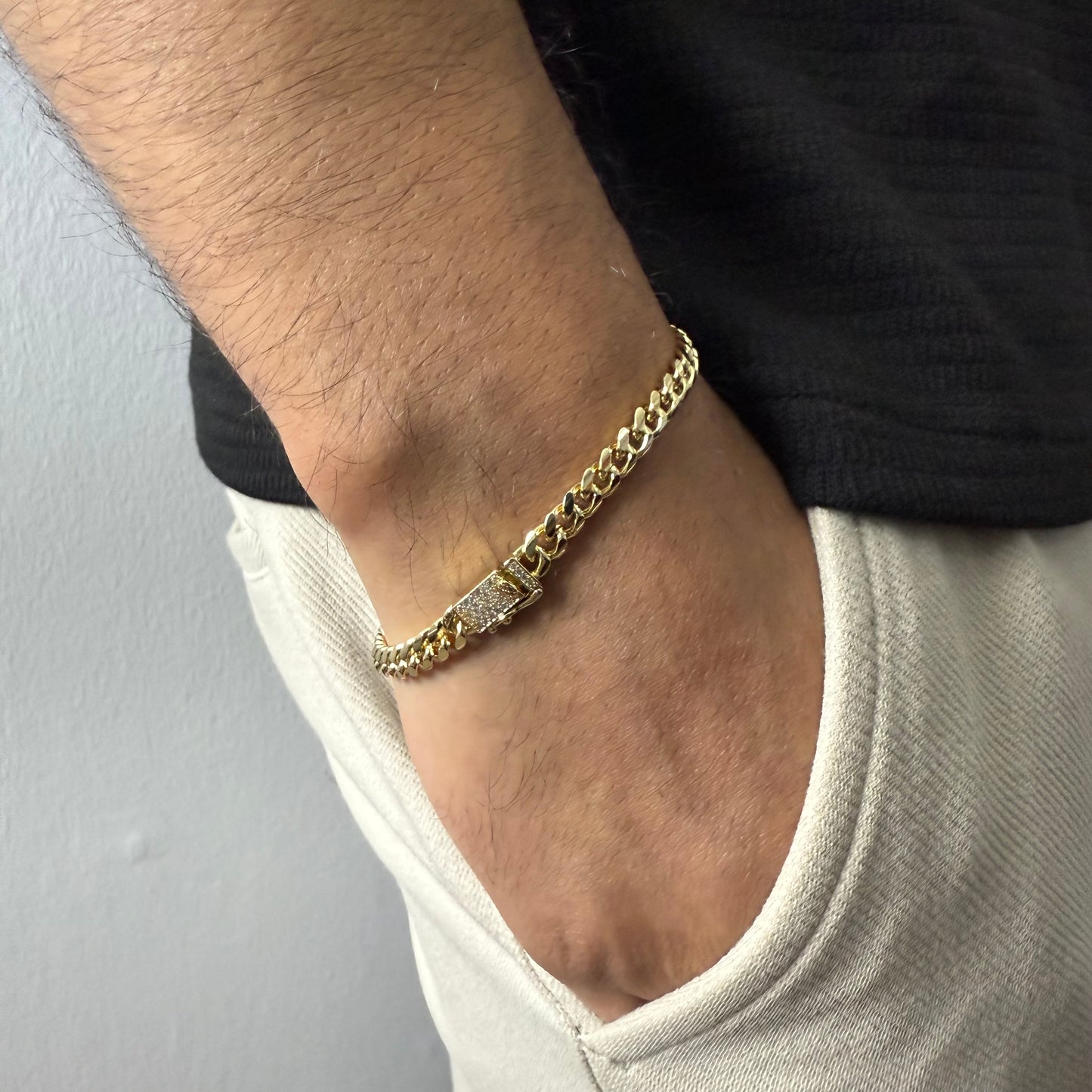 Pulsera Cubana Oro – 5 mm