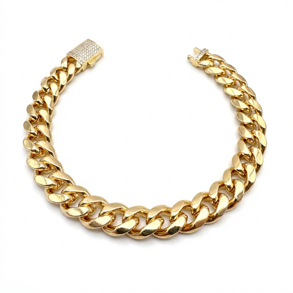 Pulsera Cubana Oro – 9 mm