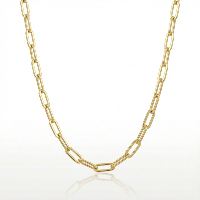 Cadena Eslabón Limada Oro – 5 mm