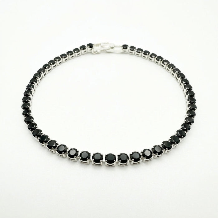 Pulsera Tennis con Circones negros 2mm