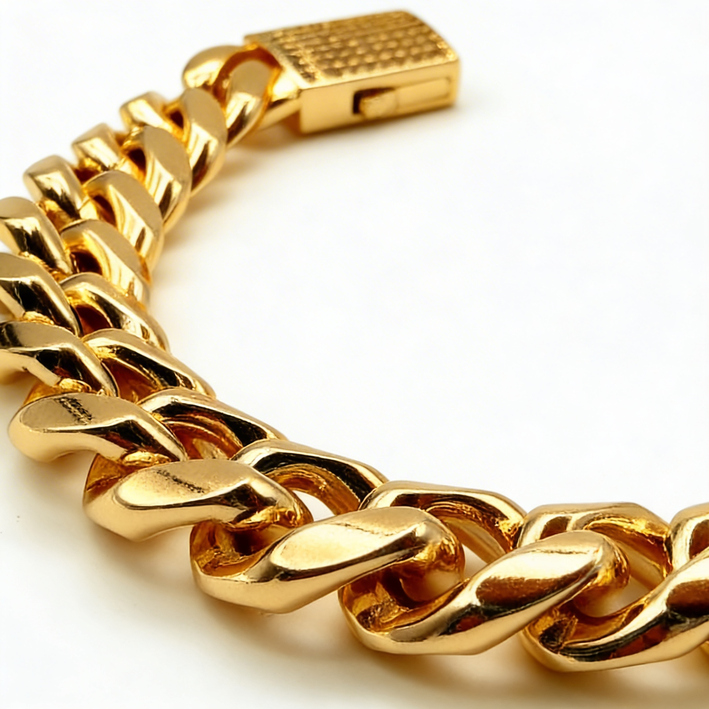 Pulsera Cubana Oro – 12 mm