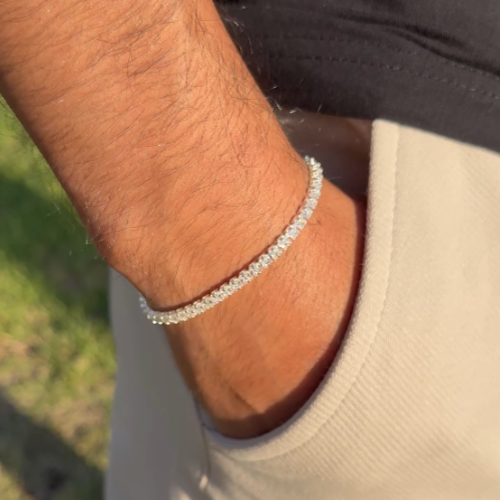 Pulseras Tennis Plata