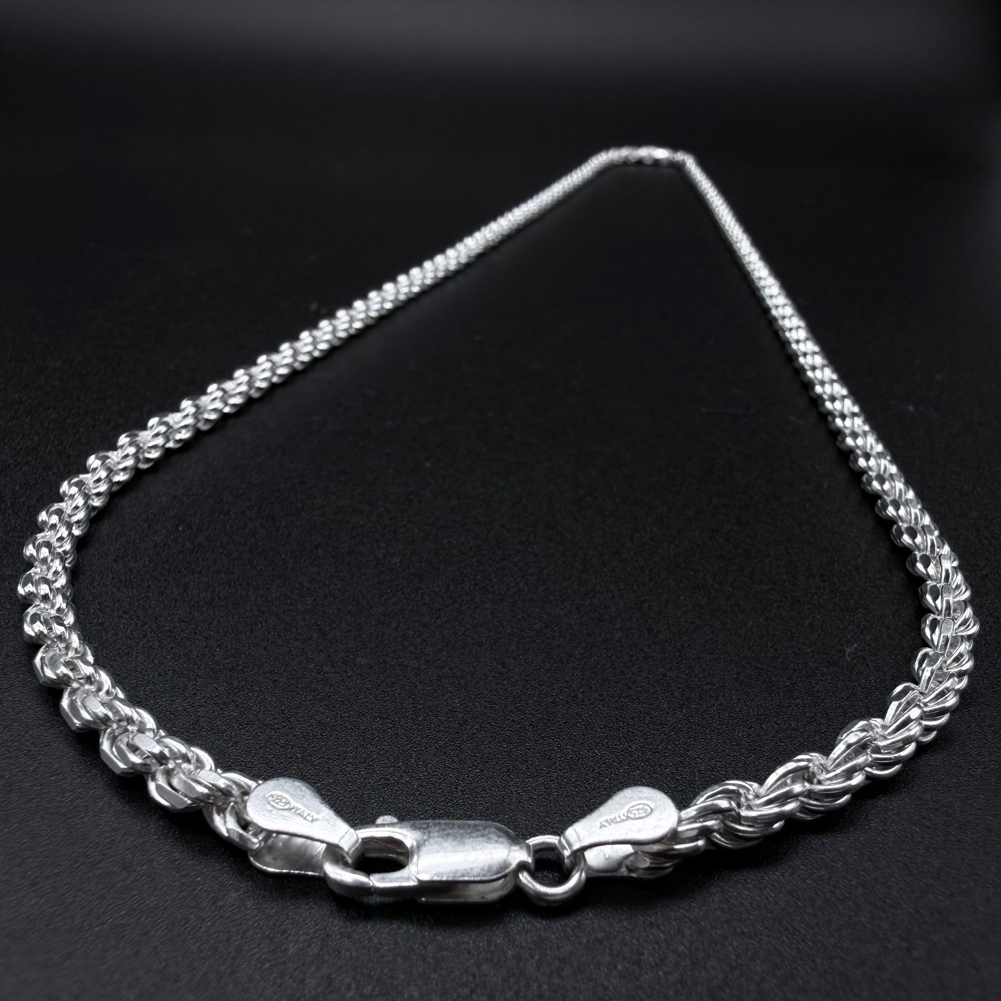 Cadena Turbillon  4mm - Plata 925 Italy