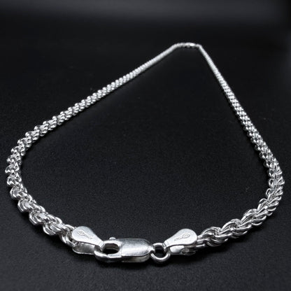 Cadena Turbillon  4mm - Plata 925 Italy