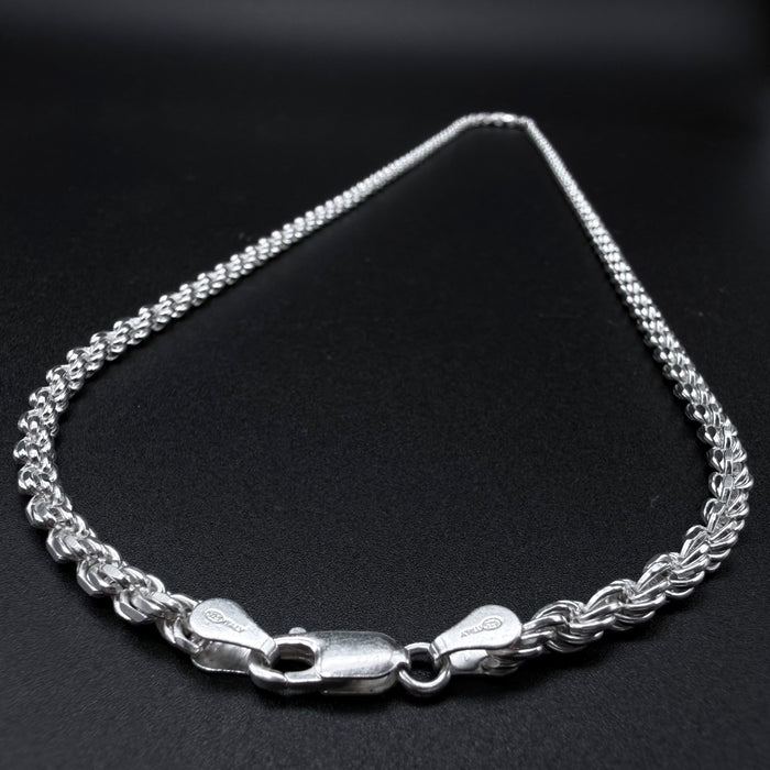 Cadena Turbillon  4mm - Plata 925 Italy
