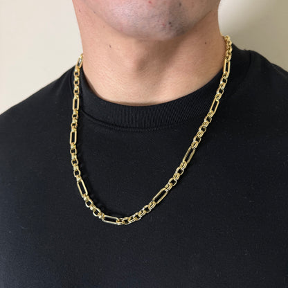 Cadena Rolo Facetada Oro Goldfilled – 60 cm x 7 mm