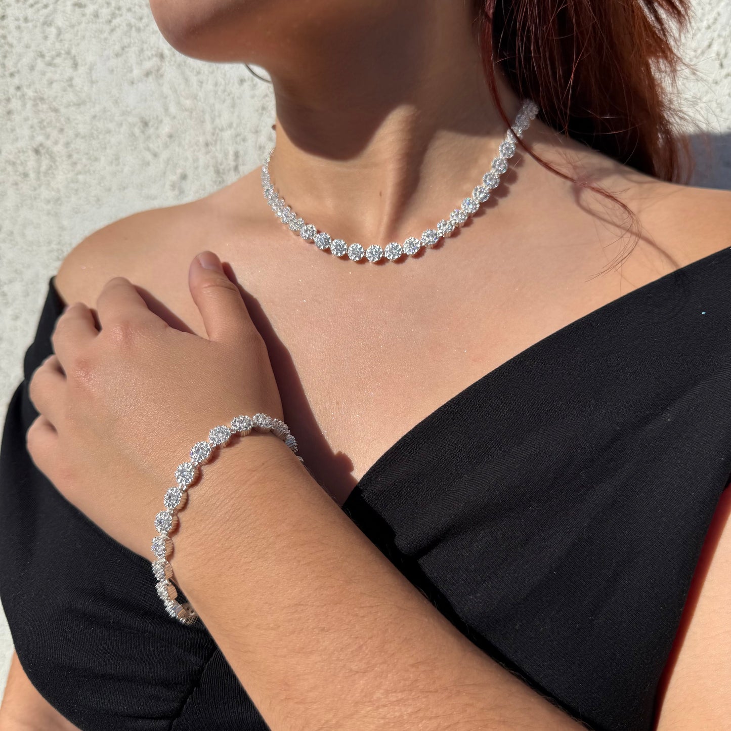 Collar Glam Circones Blancos Plata 925 – Silver Ice 06