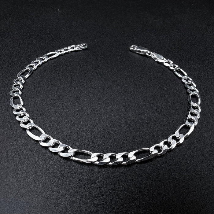 Pulsera Fígaro 5mm - Plata 925 Italy