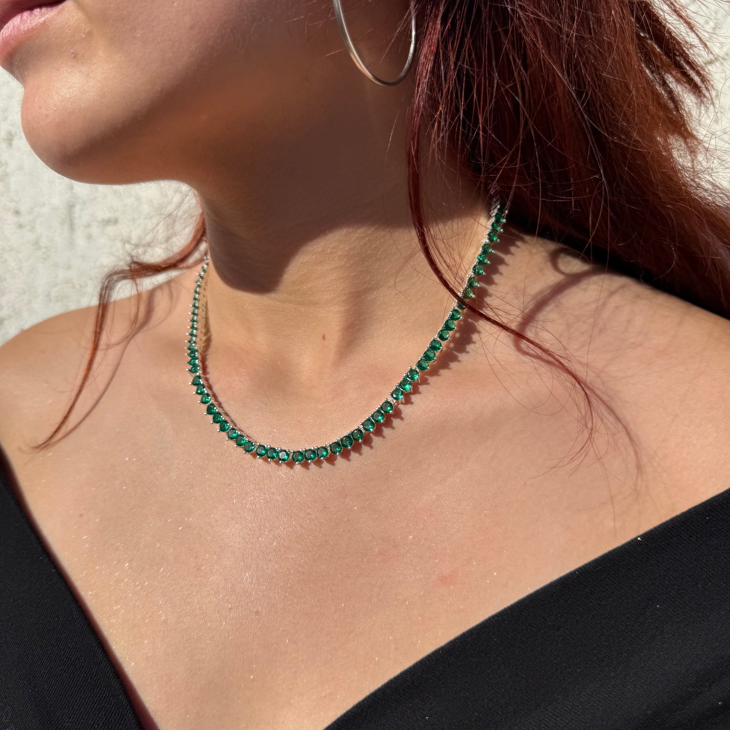 Collar Gotas de Luz circones verdes