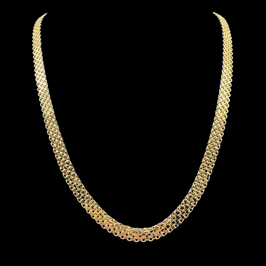 Cadena Tejido Chino Oro – 8 mm