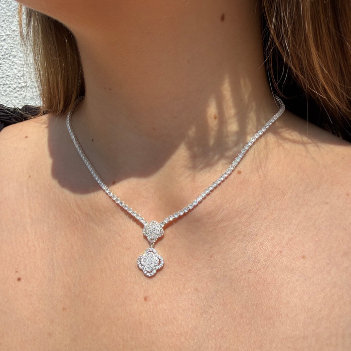 Cadena  Clover Lux con circones