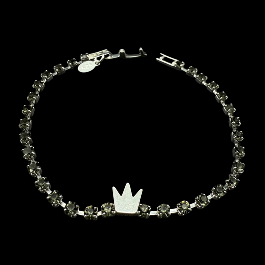 Pulsera Tennis Corona Negro 3mm