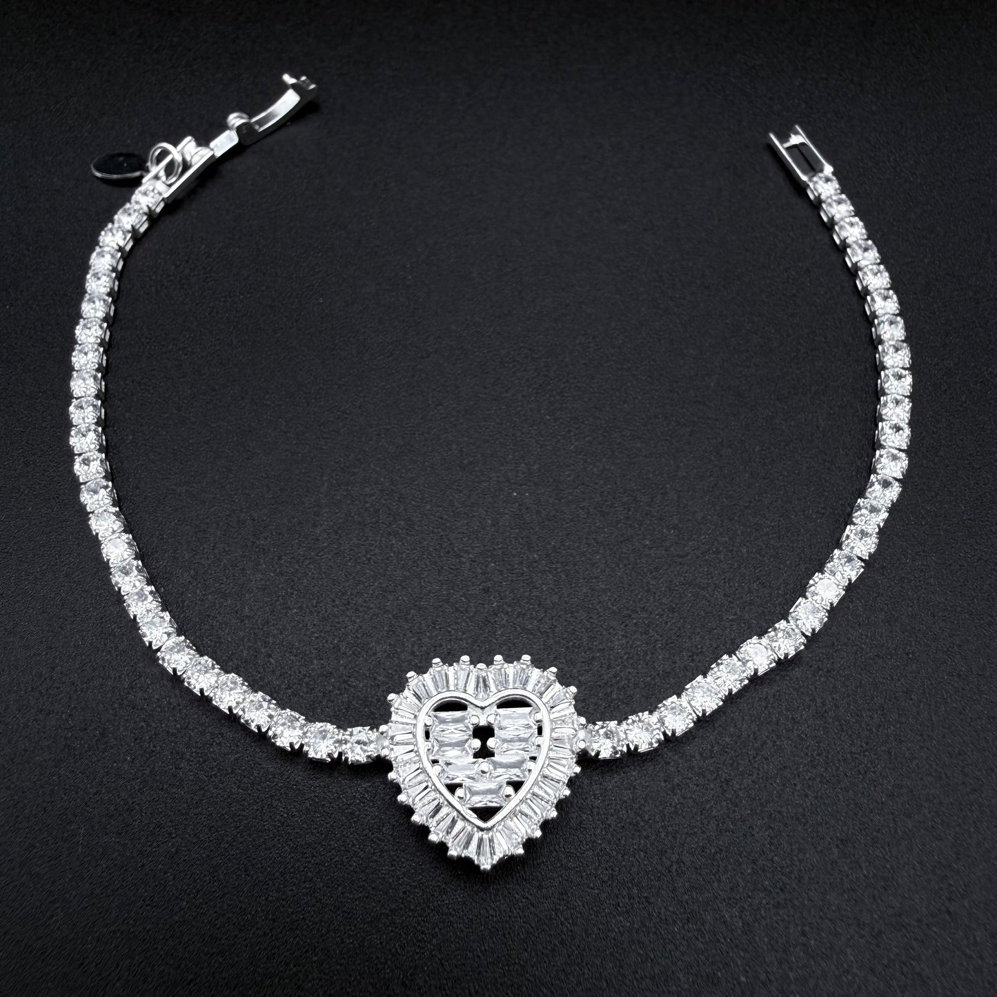 Pulsera Love Crowm Tennis en Plata 925