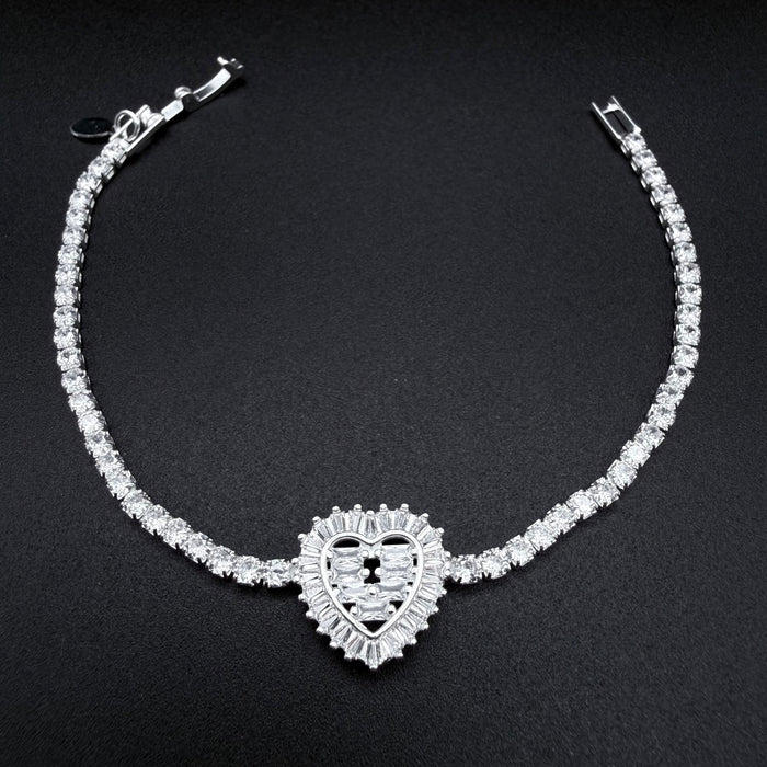 Pulsera Love Crowm Tennis en Plata 925