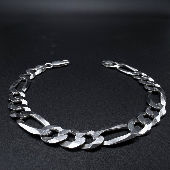 Pulsera Fígaro 10mm - Plata 925 Italy