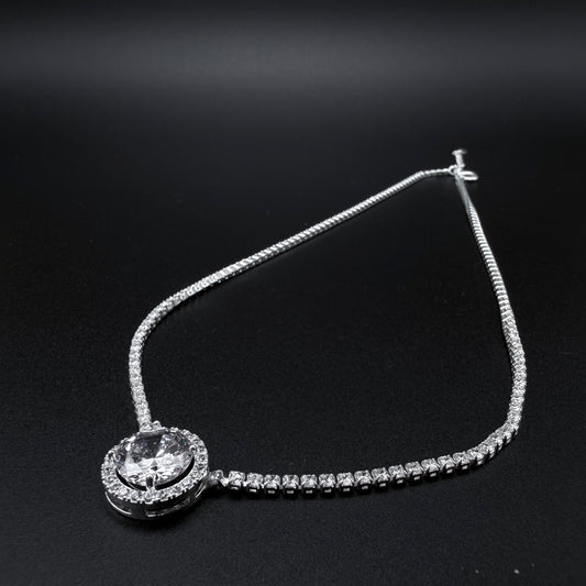 Cadena Aura de Cristal en Plata 925 con circones