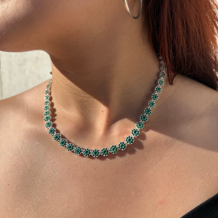 Collar Glam circones verde