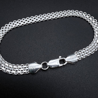 Pulsera Tejido Chino 6mm - Plata 925 Italy – Silver Ice 02