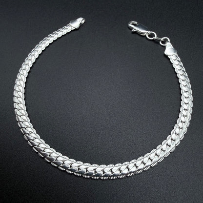 Pulsera Cubana Plata 925 - 4,5 mm