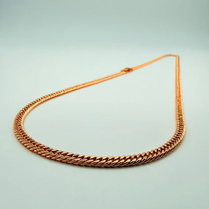 Cadena Cubana Oro Rosa – 4mm