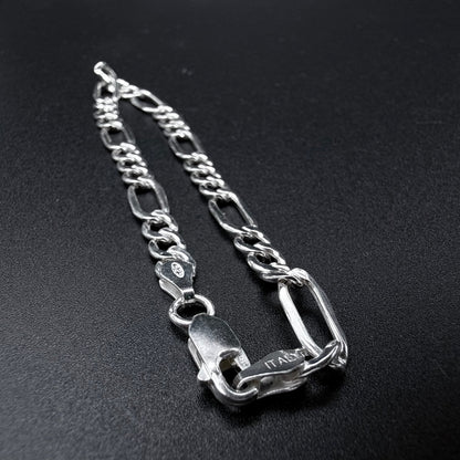 Pulsera Fígaro 5mm Inflada - Plata 925 Italy
