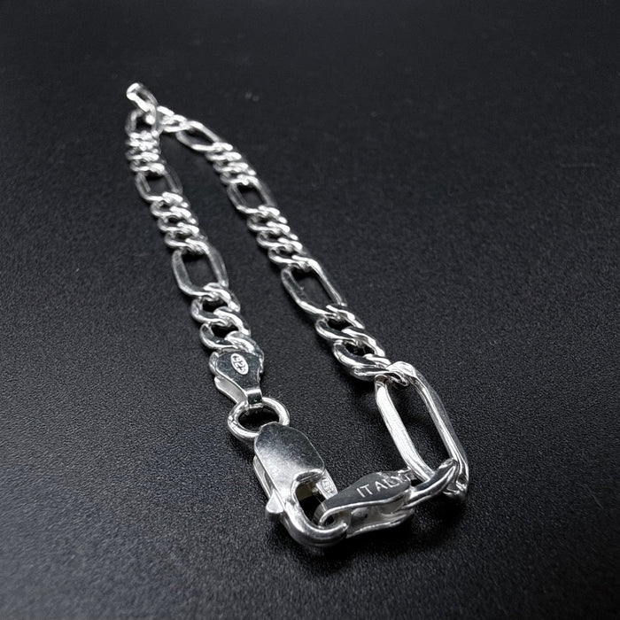 Pulsera Fígaro 5mm Inflada - Plata 925 Italy