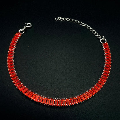 Pulsera Tennis orange 4 mm ajustable