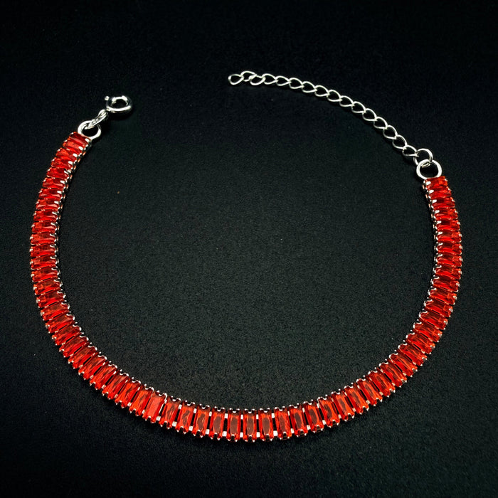 Pulsera Tennis orange 4 mm ajustable