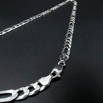 Cadena Fígaro 7mm - Plata 925 Italy