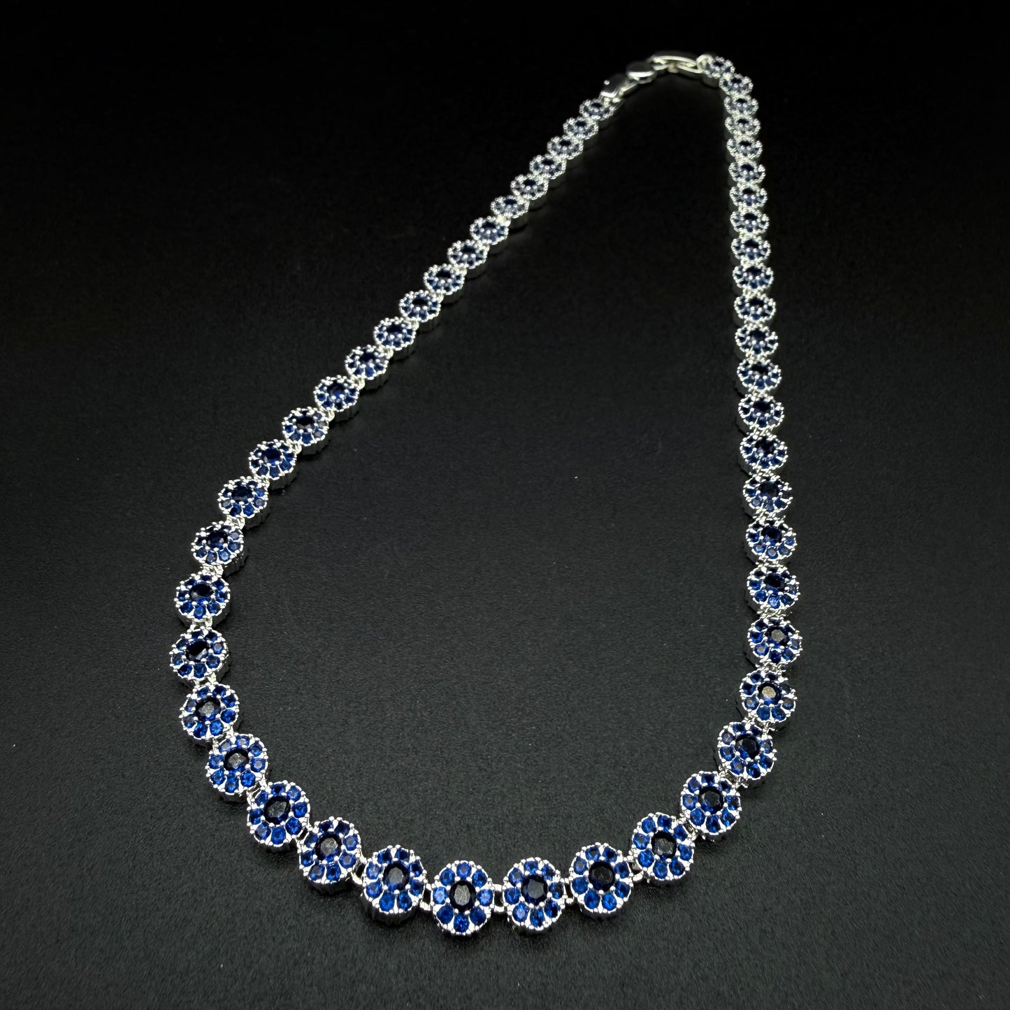 Collar Glam circones Azules