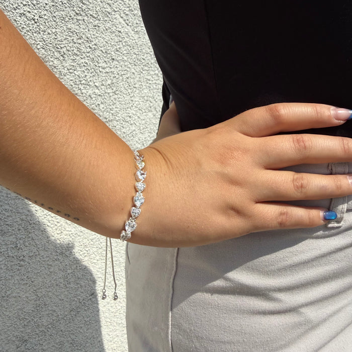Pulsera Crystal Love Plata