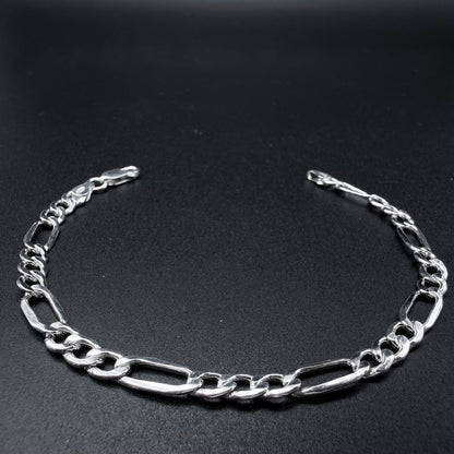 Pulsera Fígaro 5mm Inflada - Plata 925 Italy