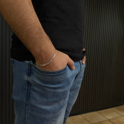 Pulsera Fígaro plana  4mm